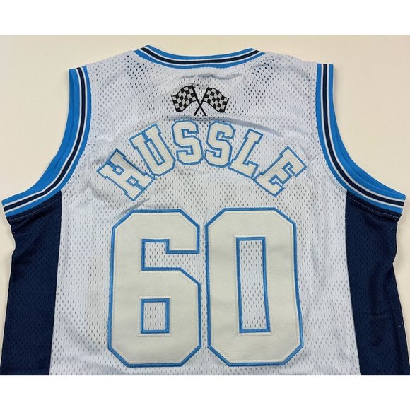 Nipsey Hussle #60 Crenshaw Headgear Classics Mens Medium White Basketball Jersey - Picture 9 of 10
